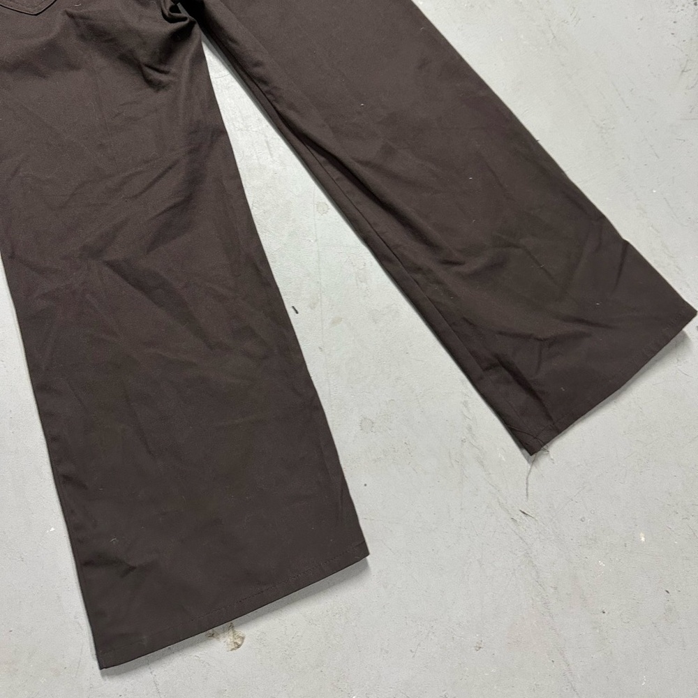 Lykke Wullf Carpenter Pants Brown Chino Wide Leg Womens Size 10 High Rise - Picture 6 of 8